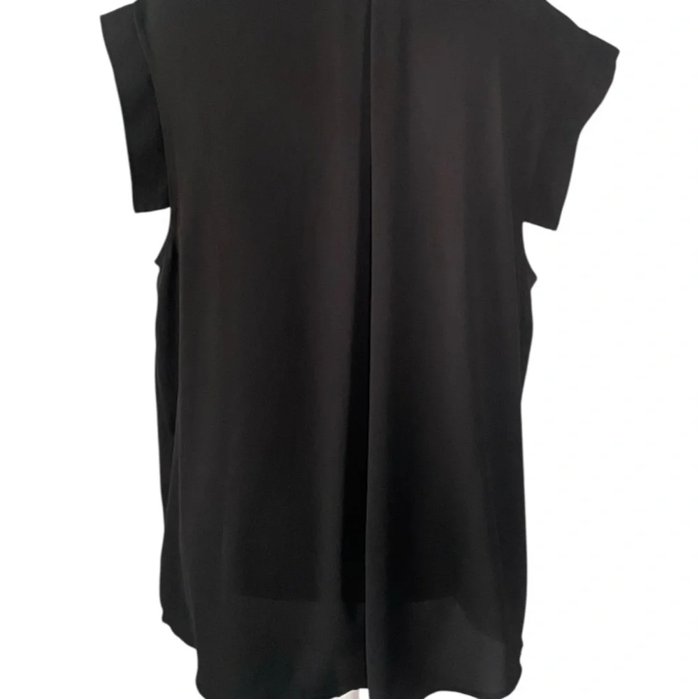 J.Crew Black top blouse size 14 100% Polyester